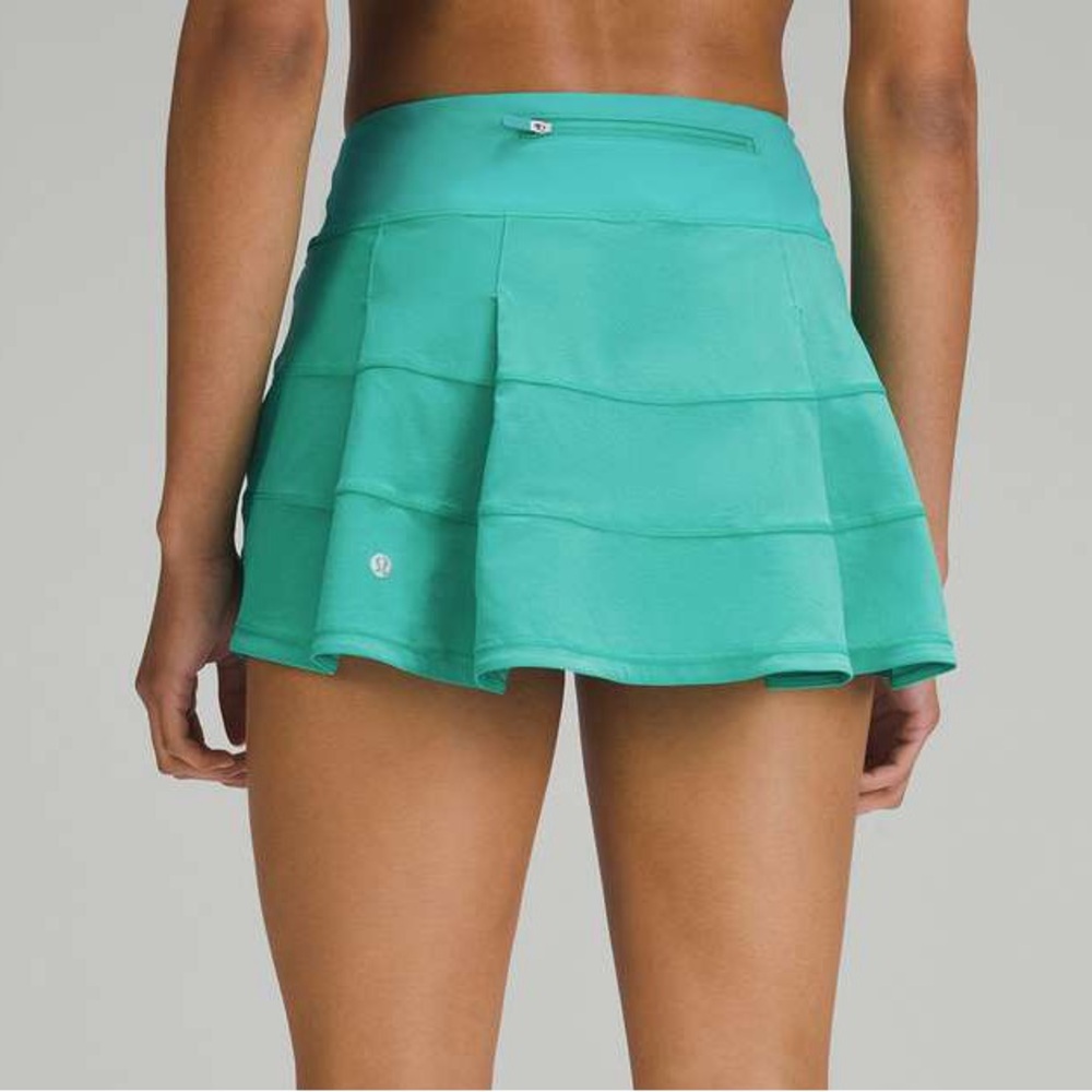 Like New Lululemon Pace Rival Mid Rise Skirt Kelly Green W8AC6R Size 2 Skort